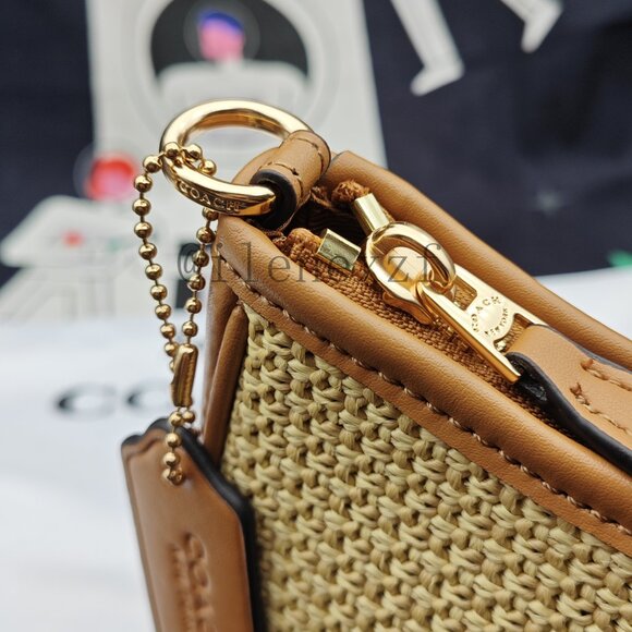 Coach Teri Straw Shoulder Bag - Picture 5 of 12